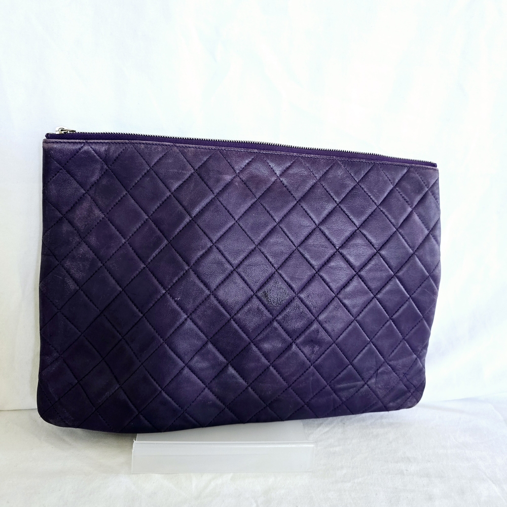 Chanel Quilted Purple Clutch - Picture 3 of 7